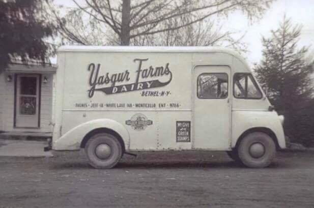 A Yasgur Farms milk delivery truck. Max Yasgur supplied dairy for many small local stores.